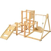 Amazon.co.jp: ジャングルジム 天然木 室内 滑り台 室内遊具